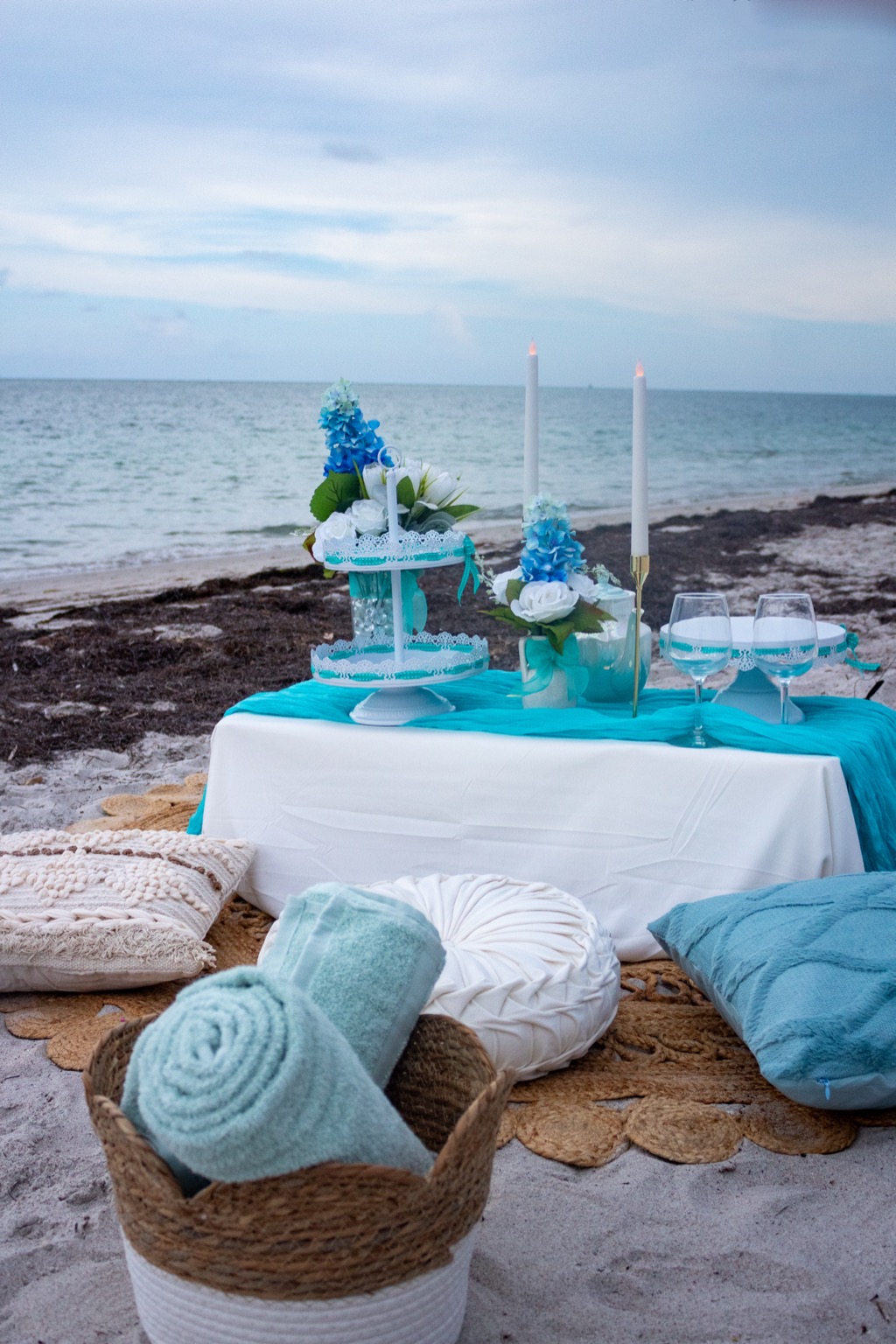 Elegant event decoration setup